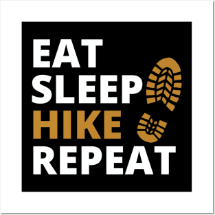 Eat Sleep Hike Repeat Posters and Art